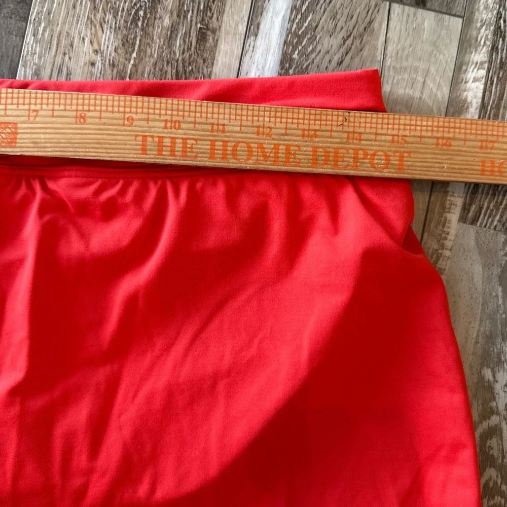 Lands' End Tummy Slimming Swim Skirt Built-in Brief Size 6‎ Red Swimwear Stretch